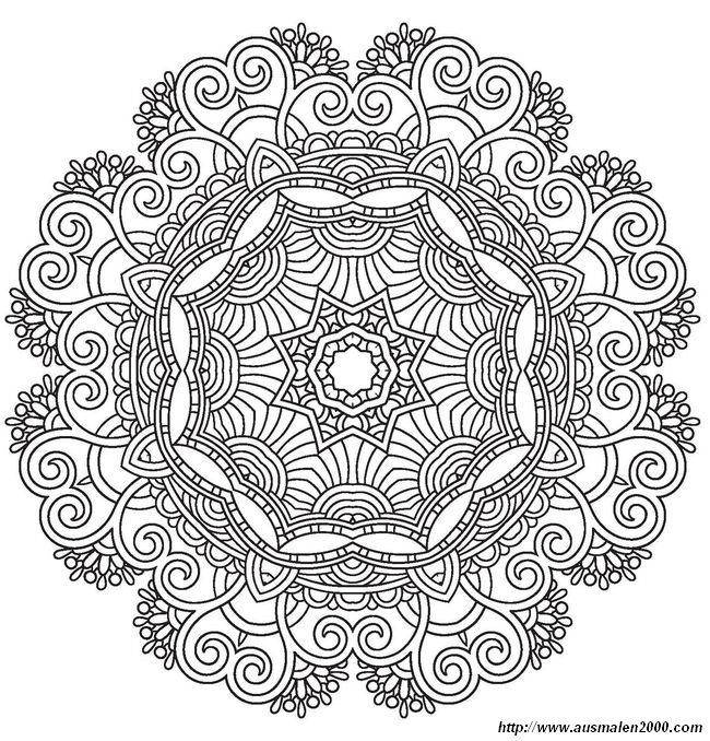 ausmalbild Mandala Blumenkorso