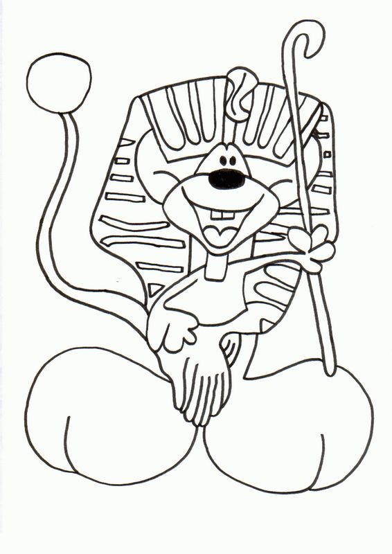 ausmalbild Der Pharao von Agypten