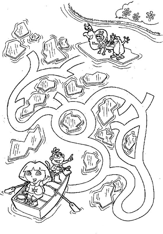 ausmalbild Ein freundliches labyrinth