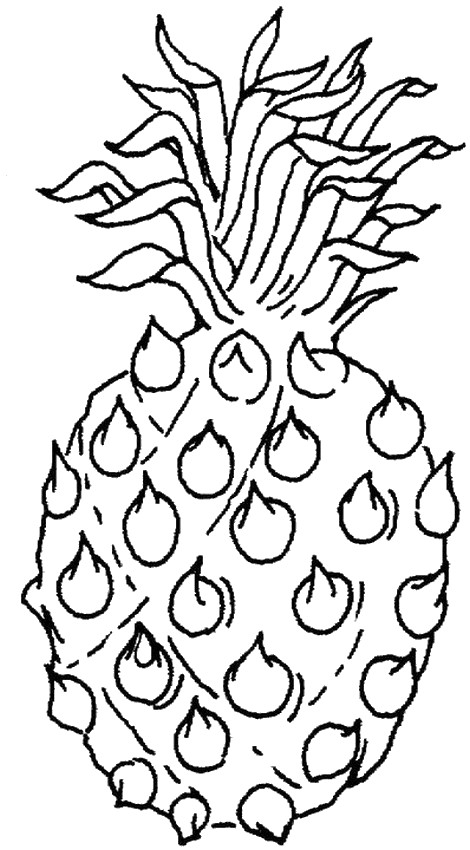 ausmalbild Ananas verzieren
