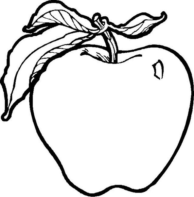 ausmalbild Ein grosser Apfel