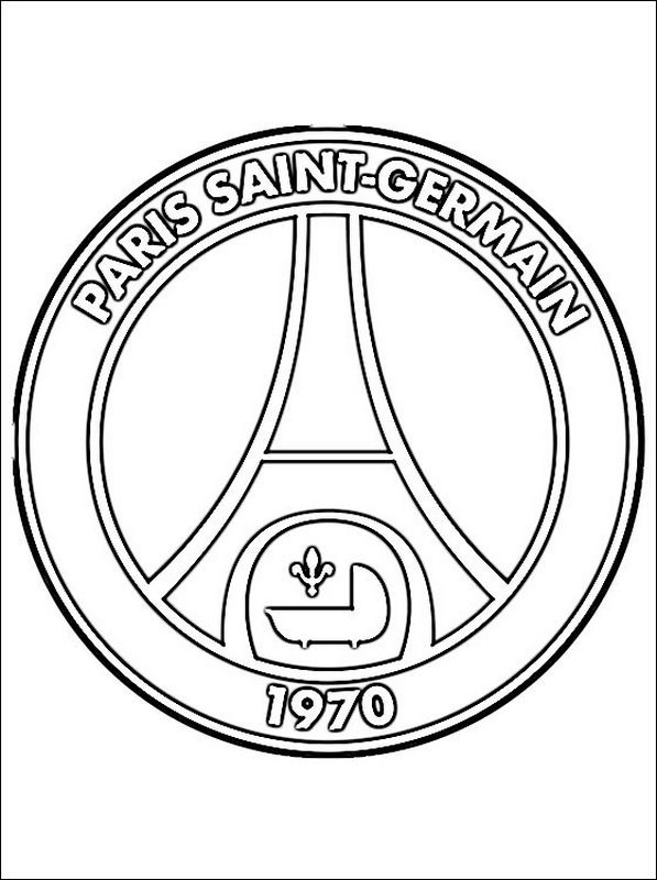 ausmalbild Der Paris Saint Germain Football Club