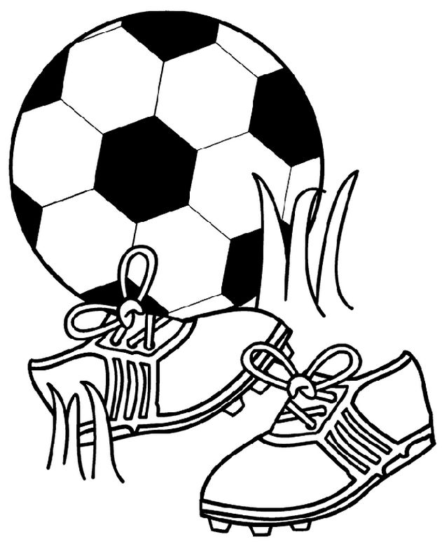 ausmalbild Fussball Schuhe