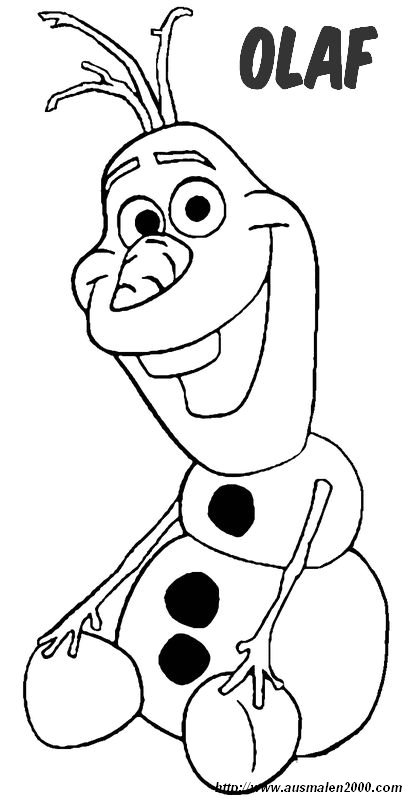 ausmalbild Olaf von Frozen 2
