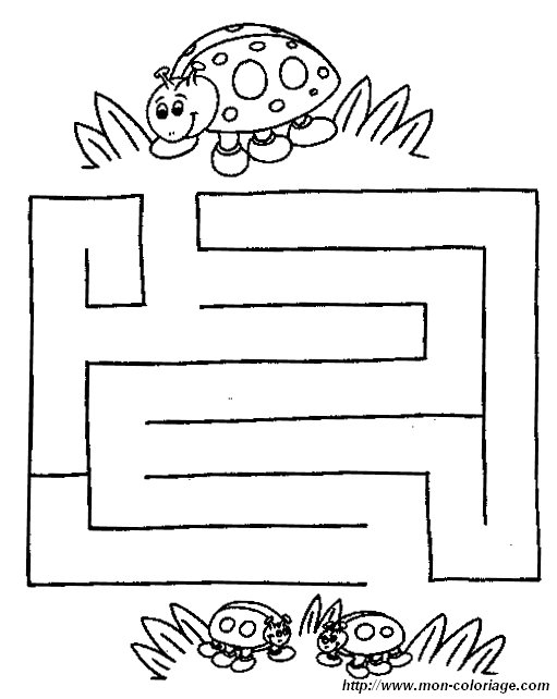 ausmalbild labyrinth tiere 11