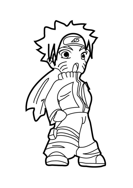 ausmalbild Naruto Chibi