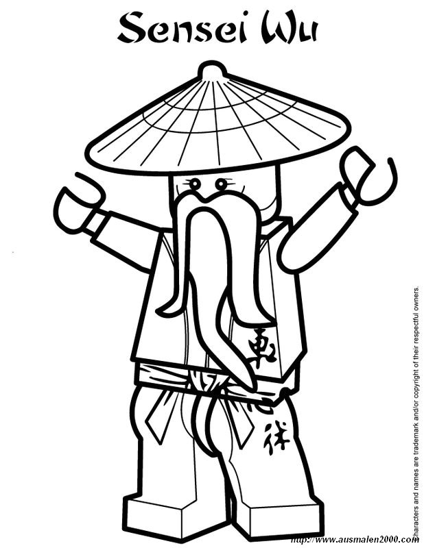 ausmalbild Sensei Wu der Meister