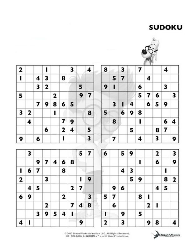 ausmalbild Sudoku kostenlos online spielen