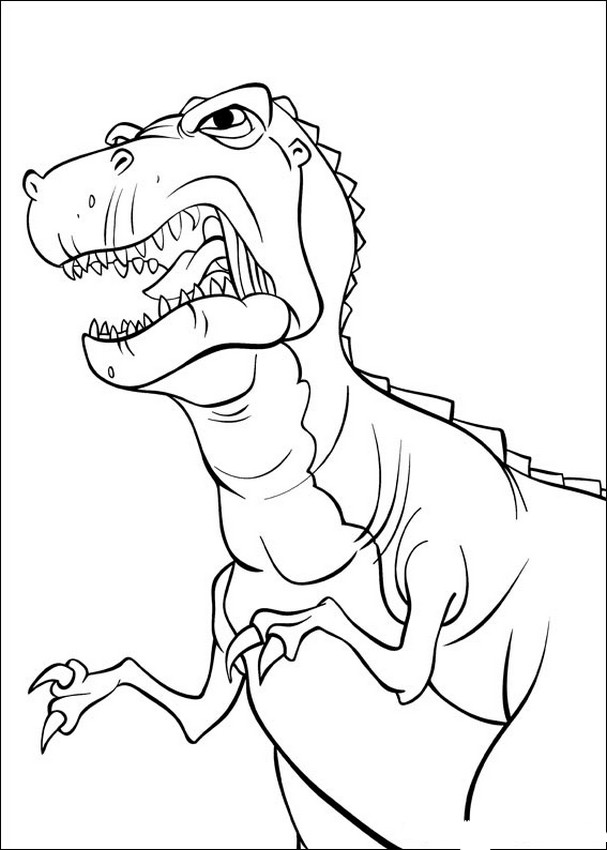ausmalbild Einem Tyrannosaurus rex