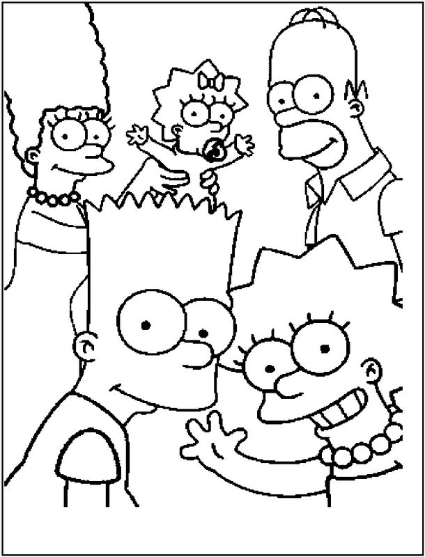 ausmalbild Die Simpsons Familie Ausmalbilder