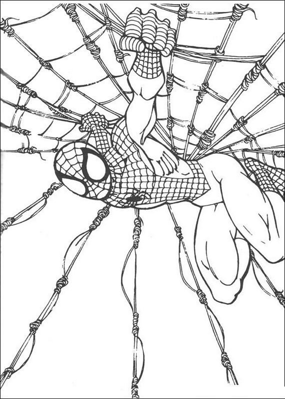 ausmalbild Das grosse Spinnennetz