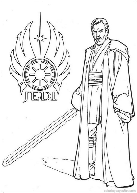 ausmalbild Die Jedi Obi Wan Kenobi