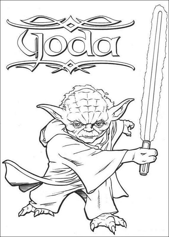 ausmalbild Jedi Meister Yoda