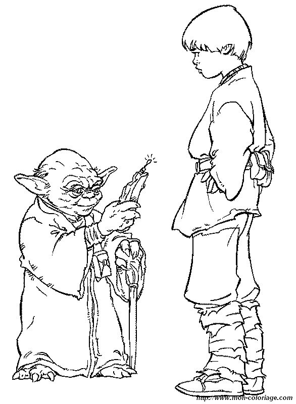 ausmalbild yoda mit anakin skywalker