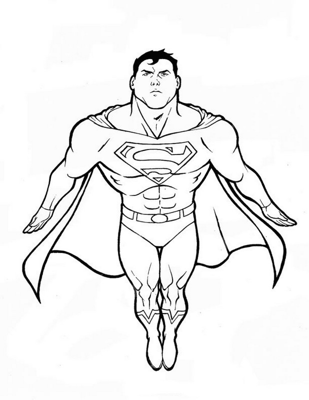 ausmalbilder superman bild superman in den himmel