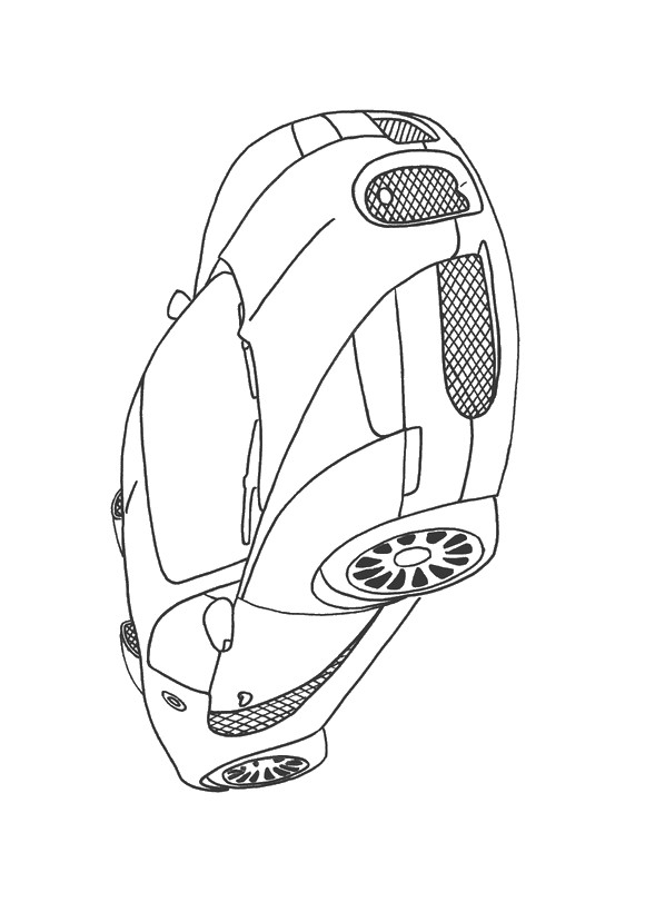 ausmalbild Ein Bugatti