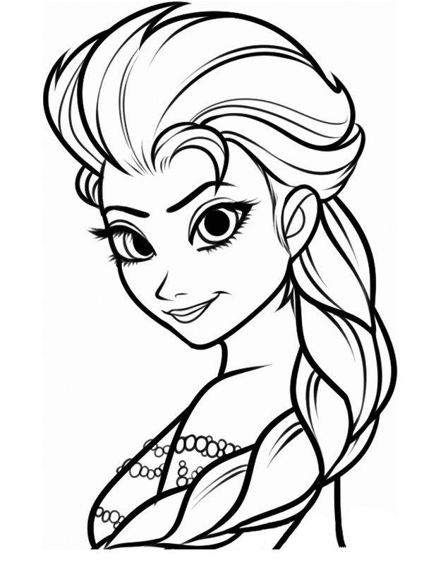 ausmalbild Frozen Elsa