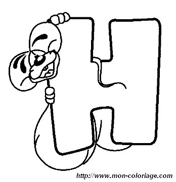 ausmalbild alphabet alphabetdiddl h  
