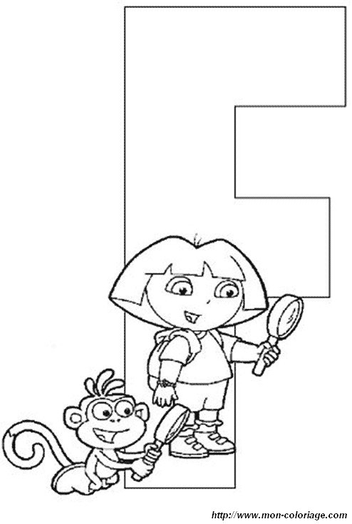 ausmalbild dora F