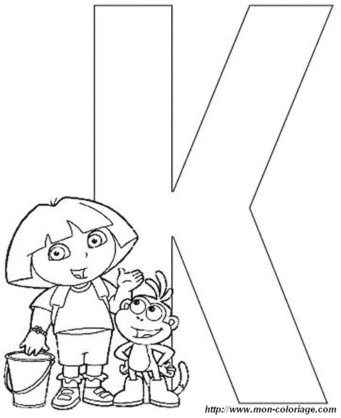 ausmalbild dora K