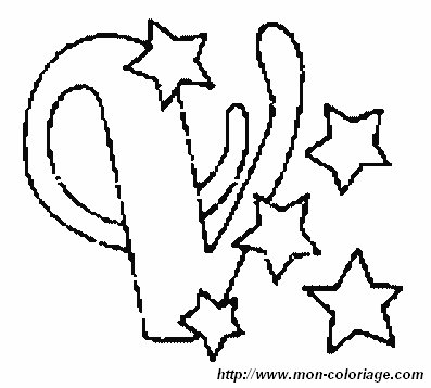 ausmalbild Buchstaben V