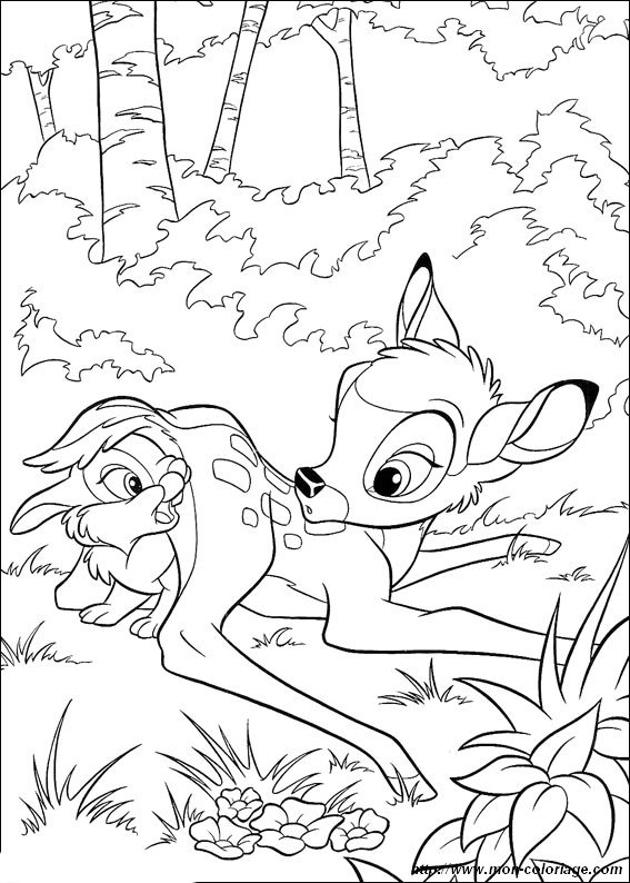 ausmalbild Bambi 18