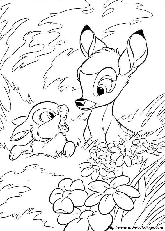 ausmalbild Bambi 28