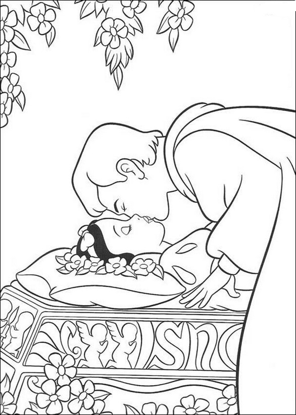 ausmalbild Der Kuss der Liebe