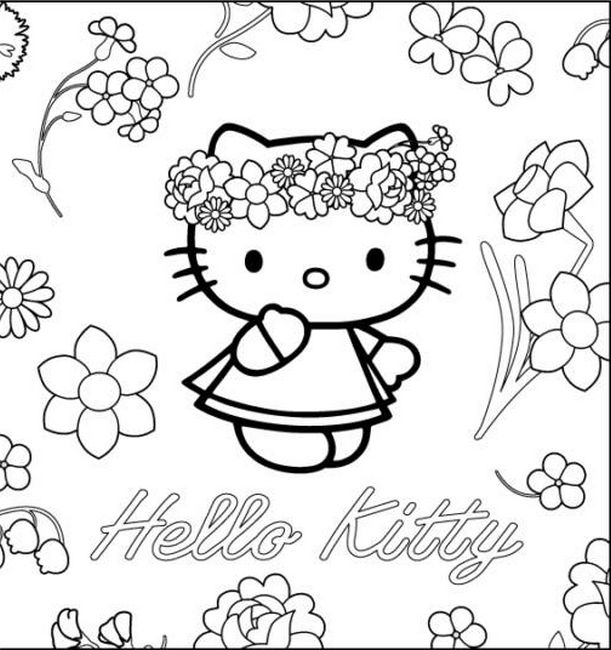 ausmalbild Hello Kitty