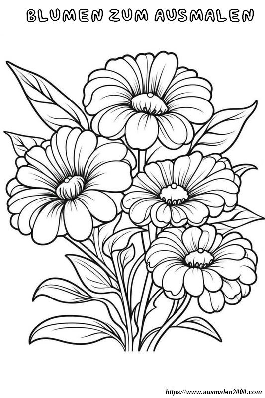 ausmalbild Schicken Sie ihr einen Blumenstrauss