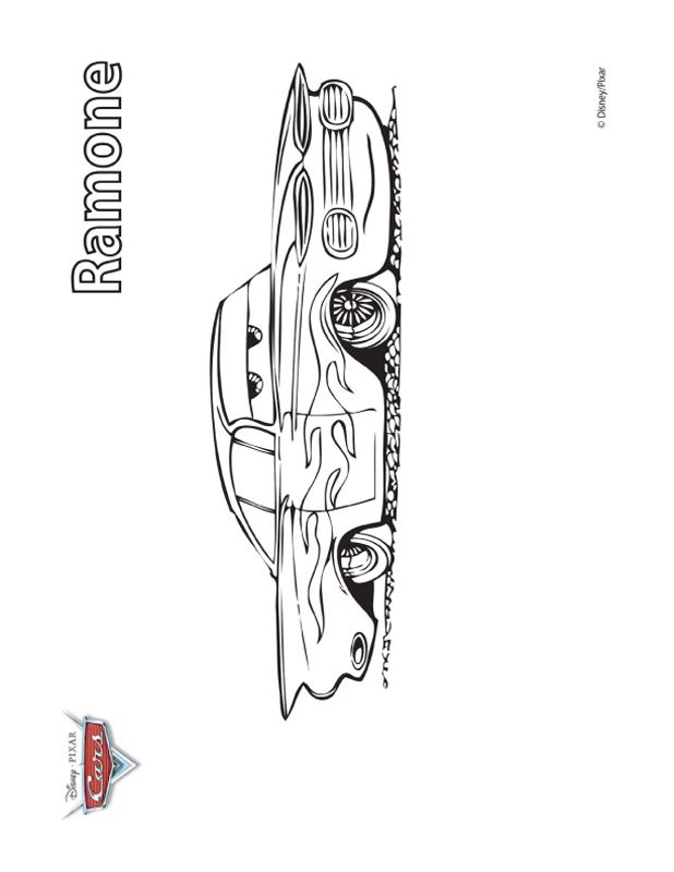 ausmalbild Ramone Chevrolet Impala Lowrider
