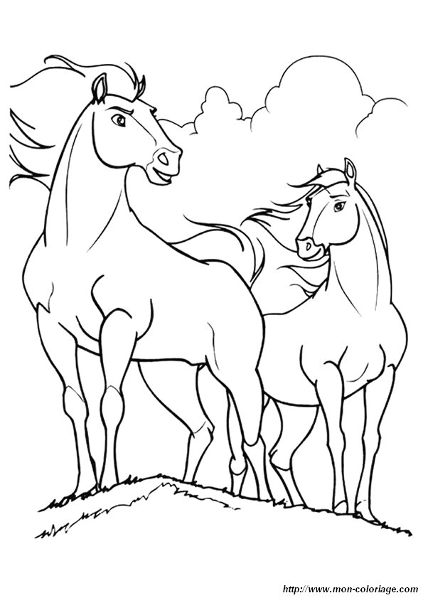 ausmalbild coloriage spirit 3211