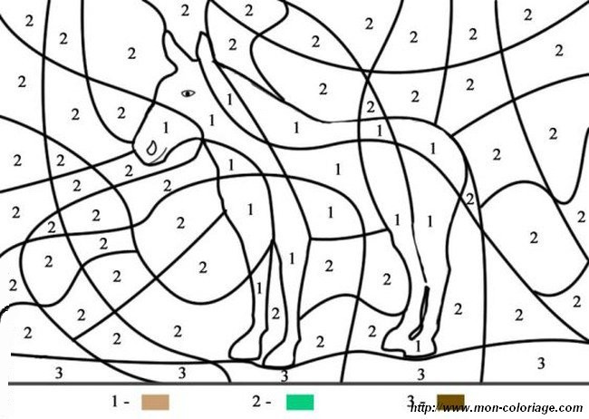 Coloriage Magique De Cheval