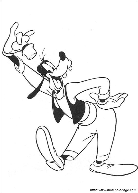 ausmalbild goofy 03