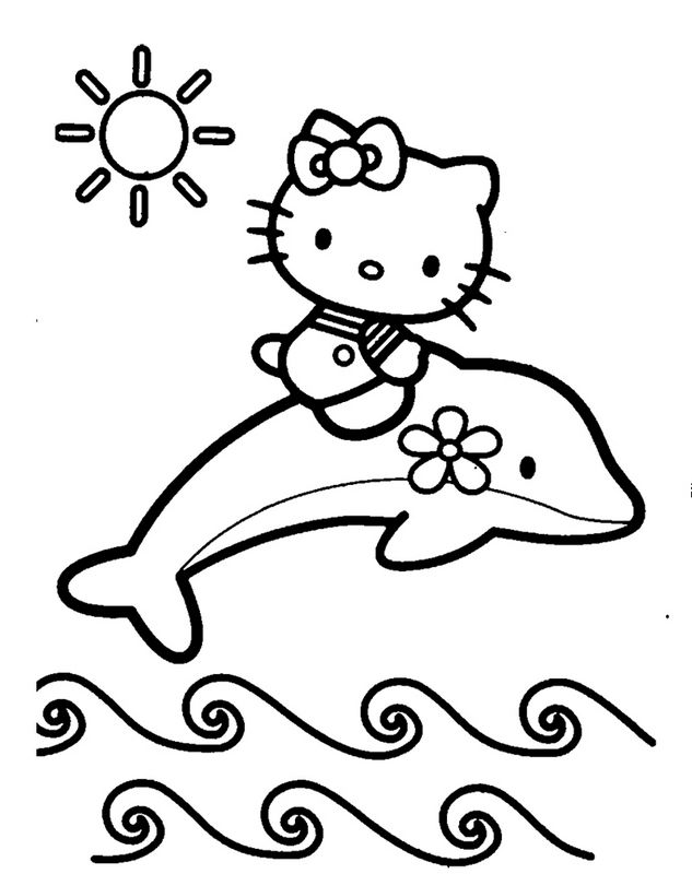 ausmalbild Hello Kitty zum Ausmalen