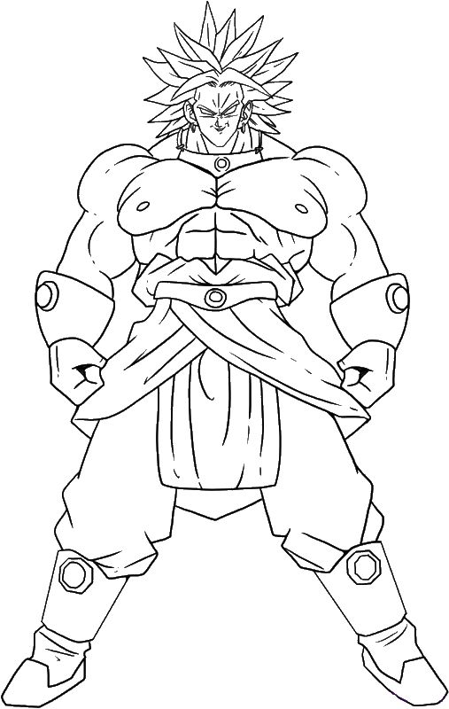 ausmalbild Dragon Ball Z Er ist stark
