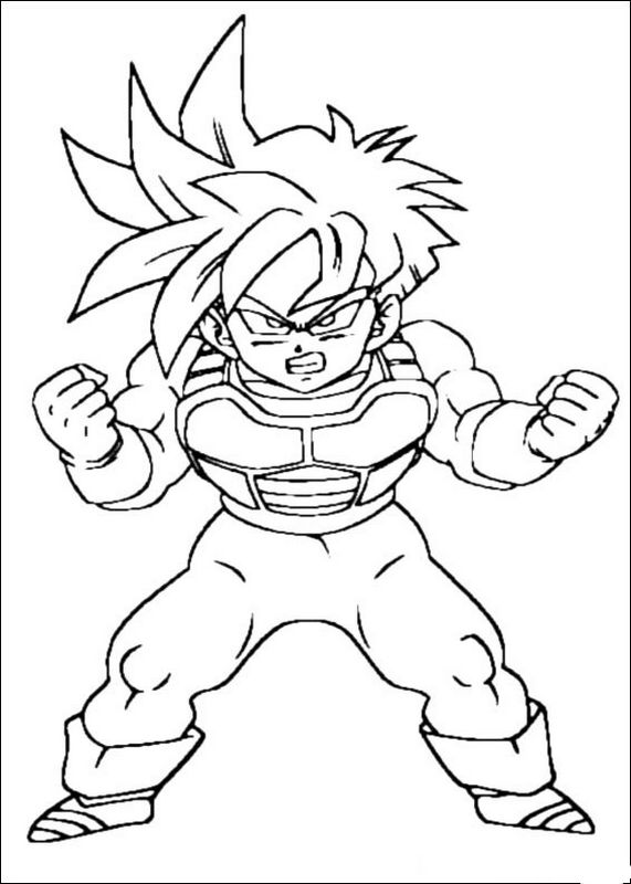 ausmalbild Goku Er ist noch ein Kind