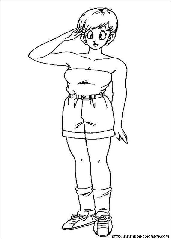 ausmalbild bulma ehefrau von vegeta