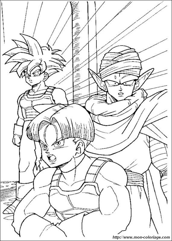 ausmalbild son gohan picccolo trunks