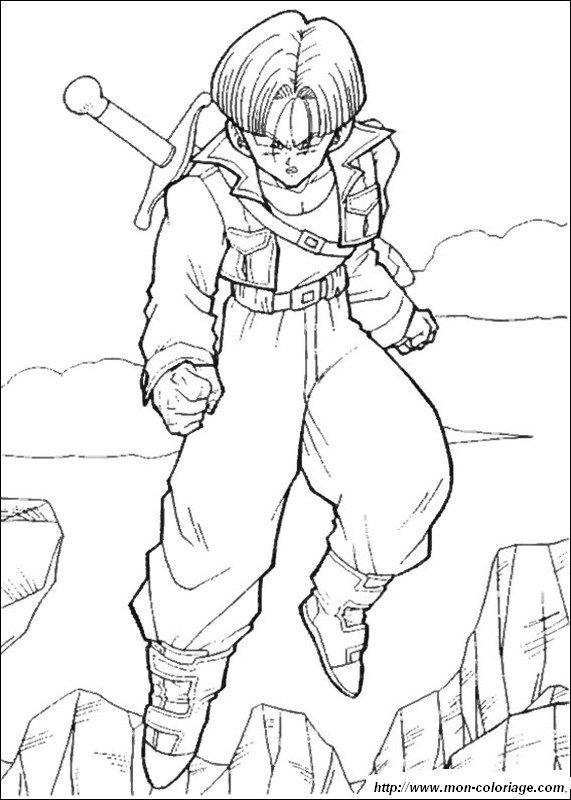 ausmalbild trunks gegen cyborg