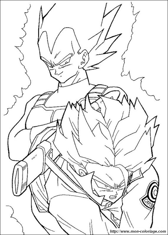 ausmalbild vegeta und trunks super saiyajin