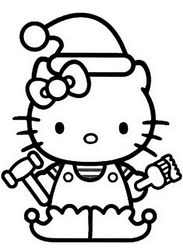 ausmalbild Hello Kitty