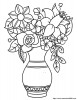 Blumenstrausses zum Ausmalen