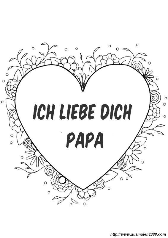 ausmalbild Ich liebe dich Dad glaub mir