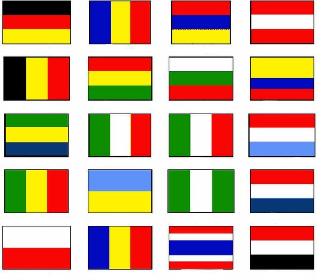 ausmalbild Flaggen der Welt