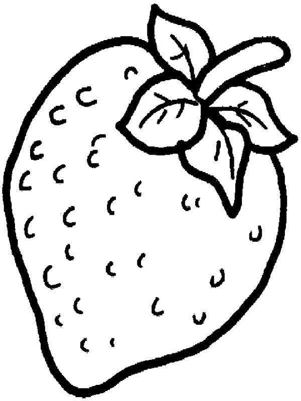 ausmalbild Eine kleine Erdbeere