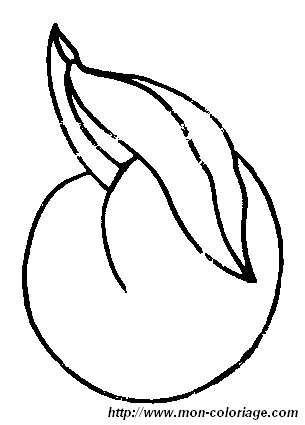 ausmalbild pfirsich