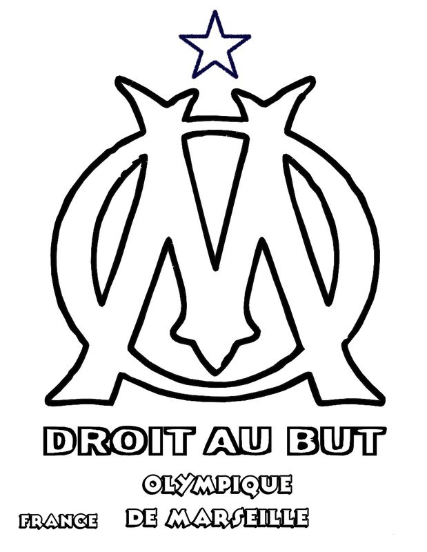 ausmalbild Olympique de Marseille OM