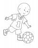 Kleines Kind Fussball spielen