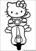 Hello Kitty auf einem scooter